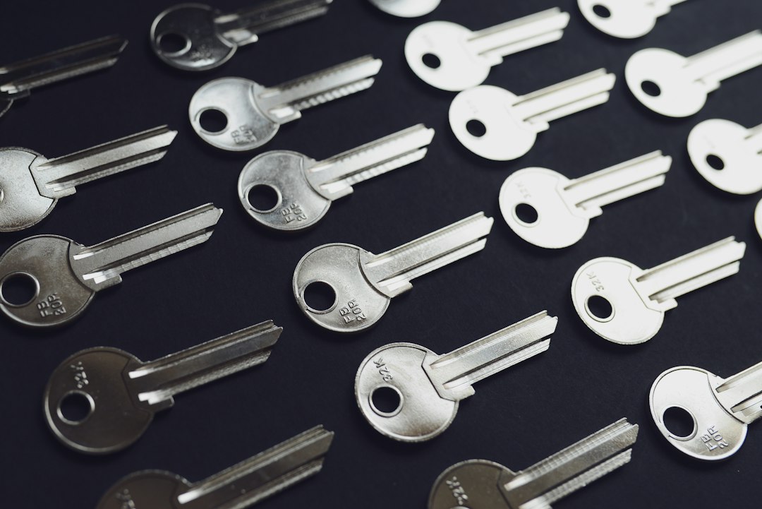 A selection of real residential key blanks ready for cutting.